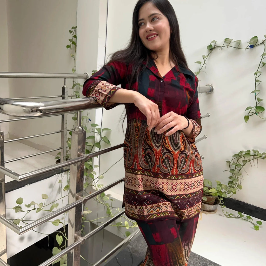 Autumnlane Multicolor Mika Printed Comfort fit Co-Ord Set